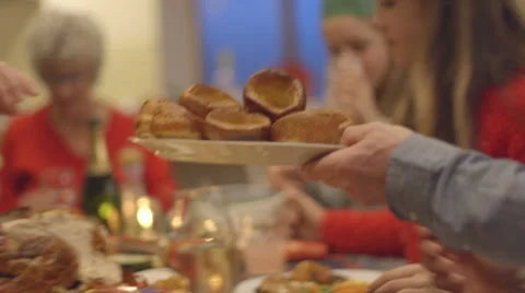 Pass the Yorkshire puddings! Stock Footage 65257799