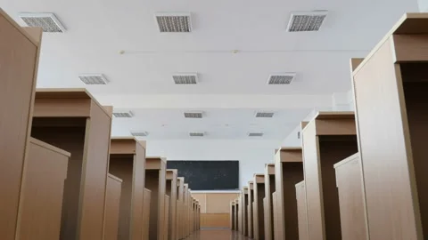The Passage Between The Seats In The Classroom Stock Footage 98854769