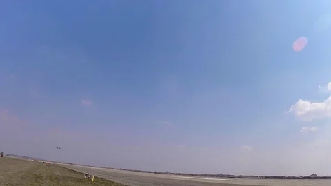 The passage of the bomber over the head Stock Footage 75723339