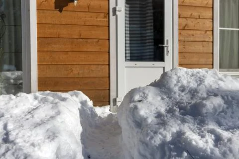 Passage dug in the snowdrift Фото