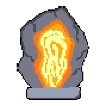 Passage magic door portal pixel art vector illustration Stock Illustration