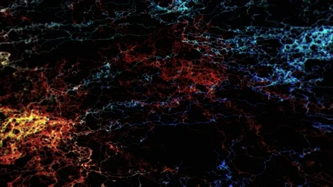 The passage of one of the impulses through the neural network of the computer Stock Footage 195006638