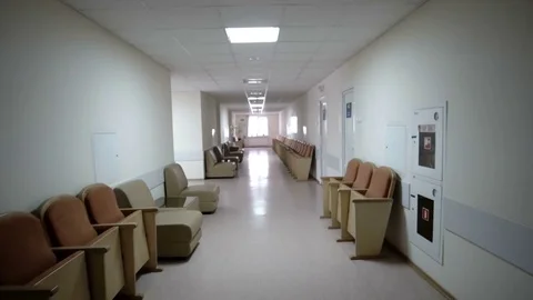 Passage through an empty corridor Stock Footage 73565722