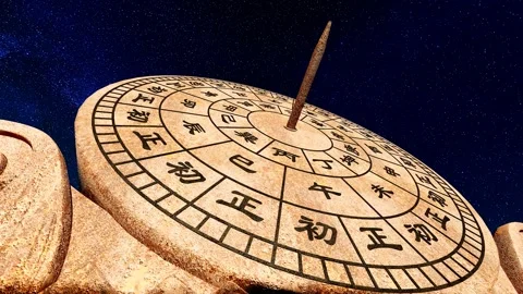 The passage of time and the changing of the sundial hours Stock Footage 236188241