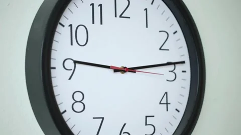 Passage of Time: Clock Timelapse on a Wall Stock Footage 276279595