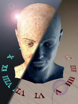 Passage of time, conceptual artwork Stock Illustration