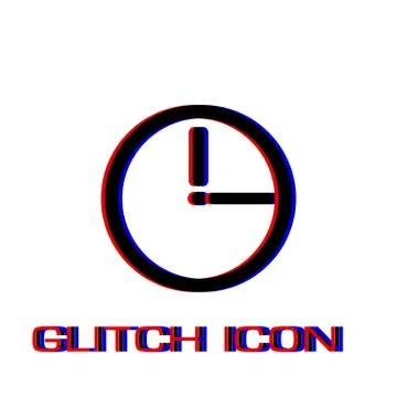 Passage of time icon flat. Stock Illustration