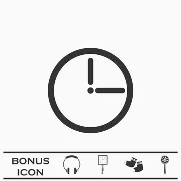 Passage of time icon flat. Stock Illustration