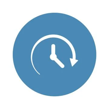 Passage of time icon vector. Flat design style Stock Illustration