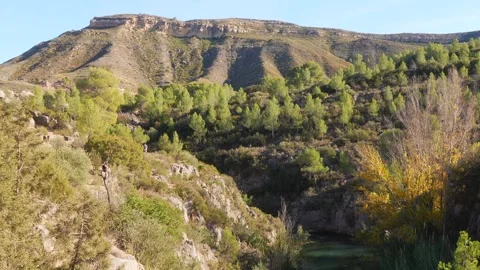 Passage of the Turia River through Chulilla Stock Footage 262963153