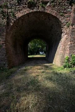 Passage under a bridge Stock Photos