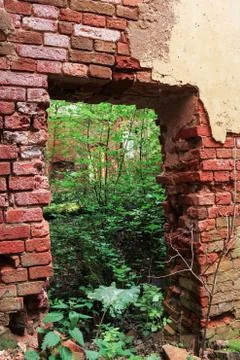 Passage in the wall. Stock Photos