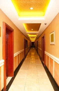 Passageway in hotel Stock Photos