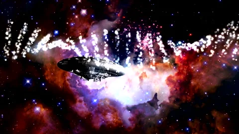 Passageway of spacecraft through the DNA of the galaxy. Sci-fi Stock Footage 170600419