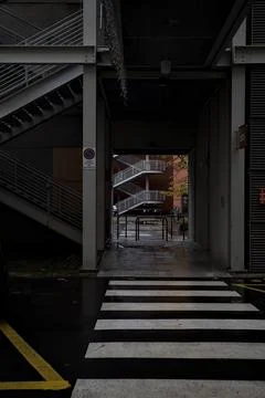 Passageway under a building Stock Photos