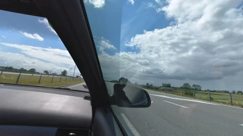 Passanger seat view on a highway Vídeos de archivo 191045929