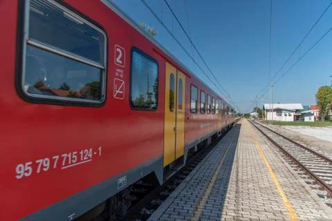 Passanger Train Arriving Foto stock