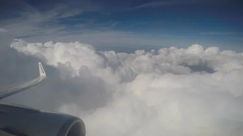Passanger view of clouds and sky from plane Video stock 55212911
