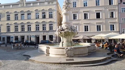 Passau, Bavaria, Germany- Main Square Stock Footage 120623742