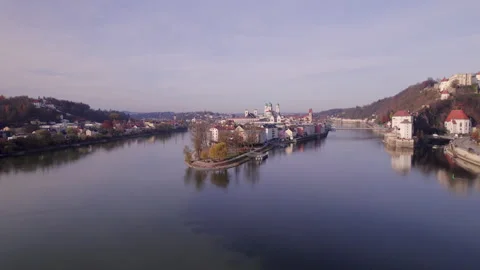 Passau A City in Germany Which Sits on Three Rivers Stock Footage 166486236