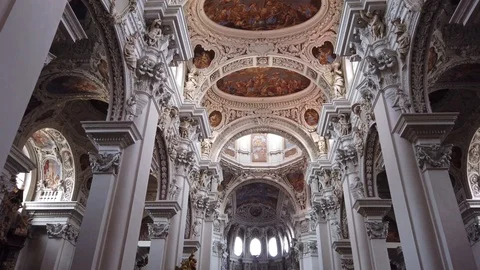 Passau, Germany- Cathedral Interior 스톡 동영상 114939386