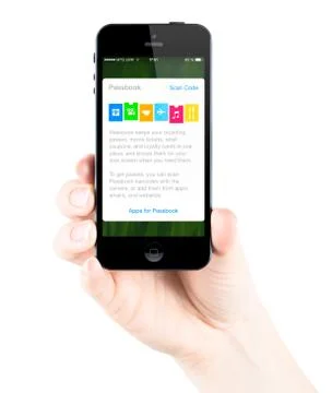 Passbook application on apple iphone screen Foto stock