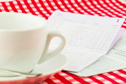 Passbook graph and finance Stock Photos