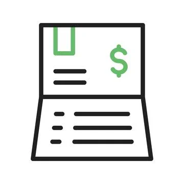 Passbook icon vector image. Stock Illustration