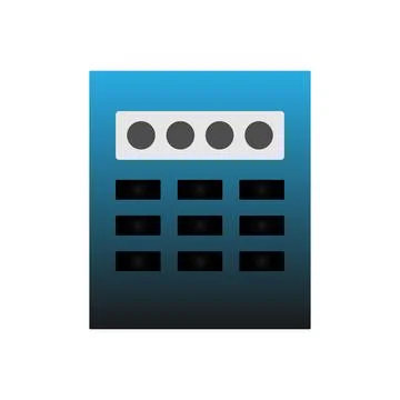 Passcode Icon, flat design icon Stock Illustration