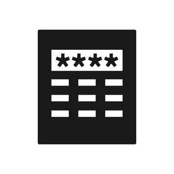Passcode Icon, flat design icon Stock Illustration