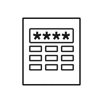 Passcode Icon, flat design icon Stock Illustration