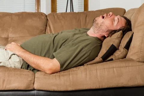 Passed out hard. Stock Photos