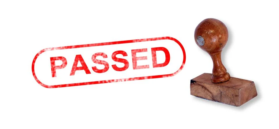 Passed rubber stamp Stock Illustration