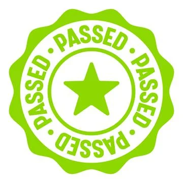Passed seal badge. passed label sticker. Vector sign Stock Illustration
