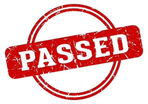 Passed stamp Illustrazione stock