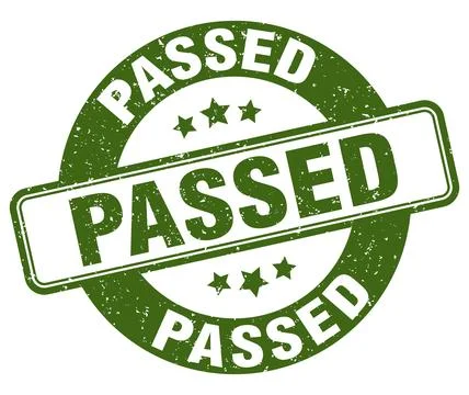Passed stamp. passed label. round grunge sign Stock Illustration