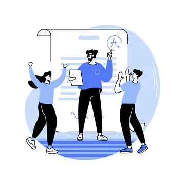 Passed the test isolated cartoon vector illustrations. Stock Illustration