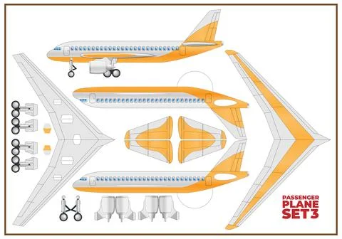 Passenger aircraft. Stock Illustration