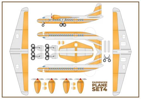 Passenger aircraft. Stock Illustration