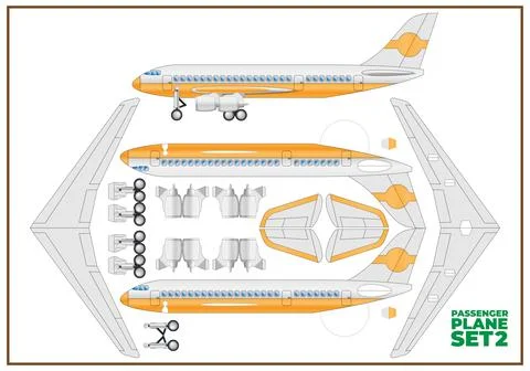 Passenger aircraft. Stock Illustration