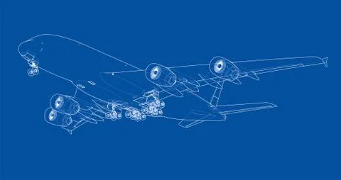 Passenger aircraft. Vector Stock Illustration