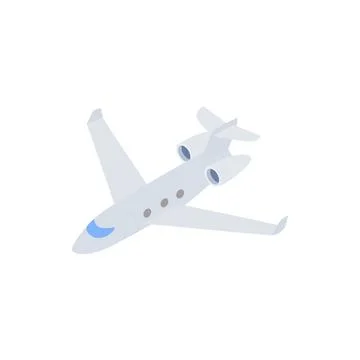 Passenger airliner icon, isometric 3d style Stock Illustration