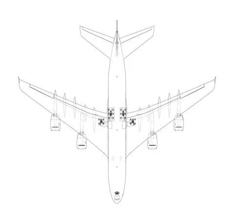 Passenger Airoplane. Vector rendering of 3d イラスト素材