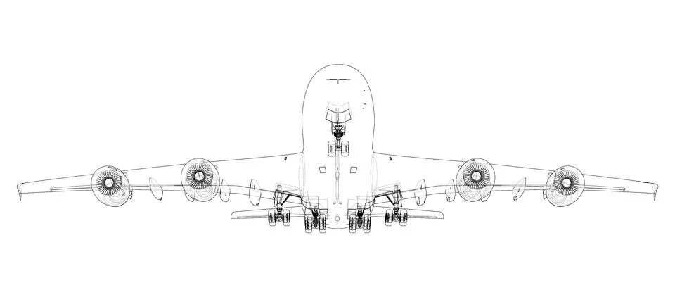 Passenger Airoplane. Vector rendering of 3d イラスト素材