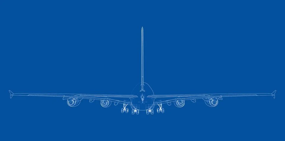 Passenger Airoplane. Vector rendering of 3d イラスト素材