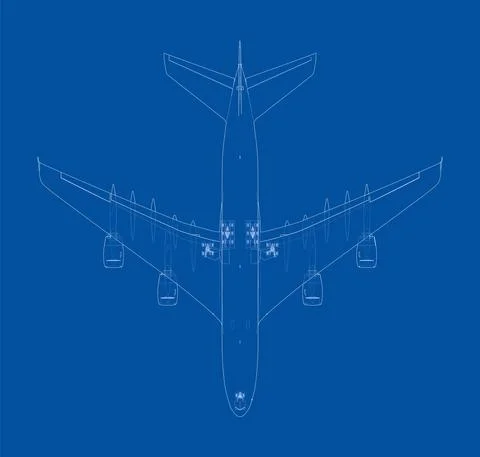 Passenger Airoplane. Vector rendering of 3d イラスト素材