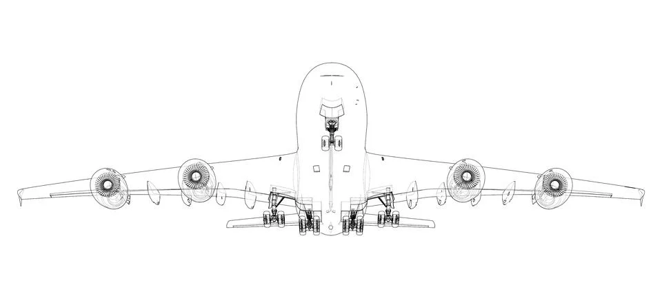 Passenger Airoplane. Vector rendering of 3d イラスト素材