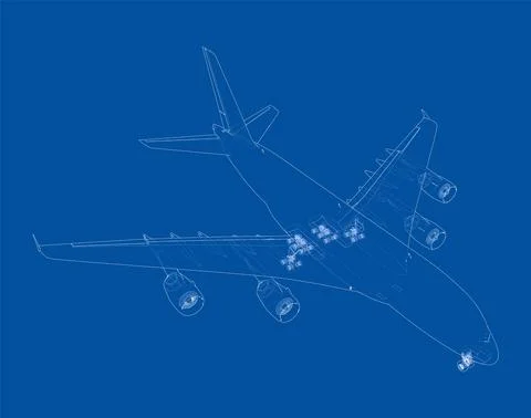 Passenger Airoplane. Vector rendering of 3d イラスト素材