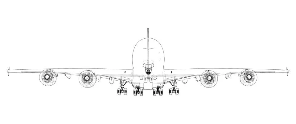 Passenger Airoplane. Vector rendering of 3d イラスト素材