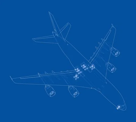 Passenger Airoplane. Vector rendering of 3d イラスト素材